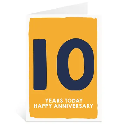 Anniversary 34 Greetings Card Funny Joke 10th Anniversary • £2.49