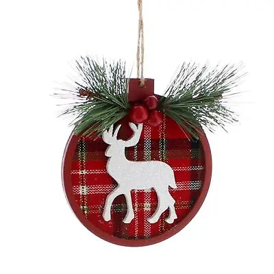 Hanging Christmas Decorations Wooden Tree Decorations Ornaments Baubles • £8.95