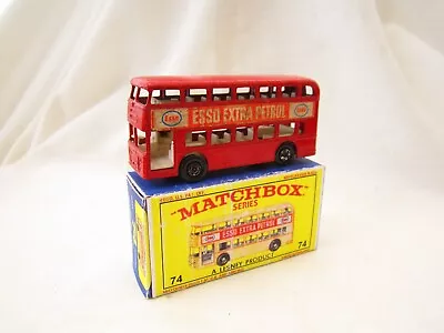 VINTAGE MATCHBOX 1:75 SERIES LESNEY No.74b DAIMLER LONDON BUS + CRAFTED BOX. • £8.50