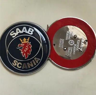 2pcs Saab Front Hood Emblem Badge Decal Symbol 68mm Rear Trunk Logo 9-3 93 95 • $15.99