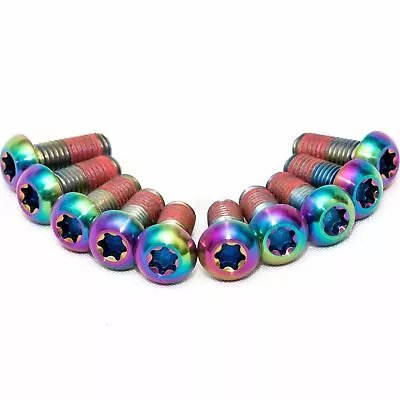 10x MV Agusta Brutale 1090RR Rainbow Titanium Front Disc Rotor Bolts Screws • $54.75