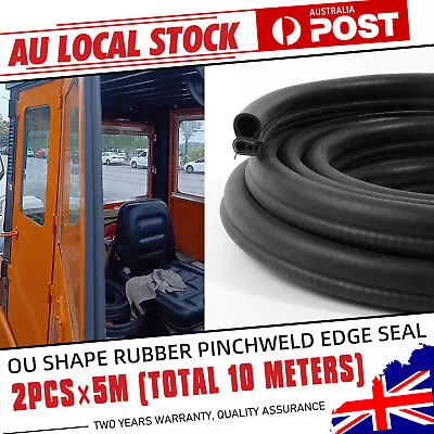 2x 5m Pinch Weld Seal Edge Trim Waterproof/Absorption/Low Temperature/Anti Noise • $59.19