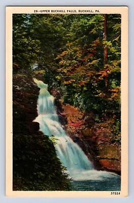 Vinatage Upper Buckhill Falls Buckhill Pa~ Linen Postcard Hq • $1.99