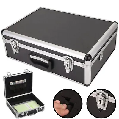 Large Aluminums Flight Hard Case Toolbox Foam Storage Camera DJ Carry Box • £30.97