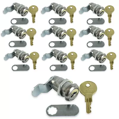 $44.99 • Buy RV Trailer Motorhome Storage Compartment Door Cam Locks 1 1/8  10 Keyed Alike