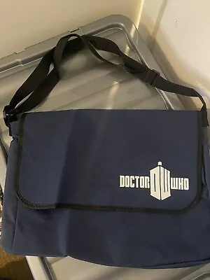 Doctor Who Canvas Shoulder Bag - BBC - Official - Tardis - Blue - Black Strap • £8.90