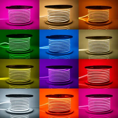 110V Neon LED Strip Lights Waterproof For Indoor Outdoor Room Floor Garden Decor • $293.48