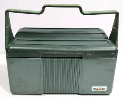 Vintage STANLEY Aladdin Divided Lunchbox Cooler Insulated Green Made In USA • $39.99