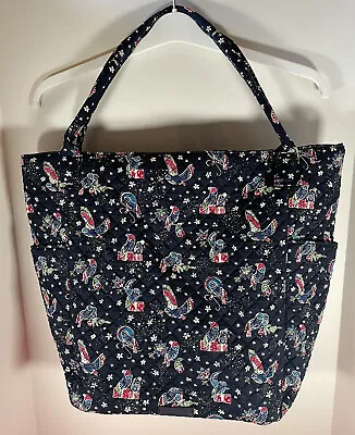 Vera Bradley Holiday Owls Large Tote With Double Handles Excellent Condition • $34.99