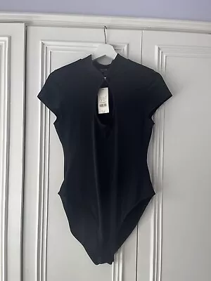 Miss Selfridge Black Bodysuit 12 • £6.50