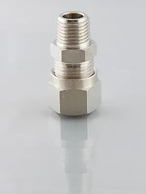 1/4 BSP To 6mm Compression Stud Fitting In Nickel Plated Brass Qty 1 • £3.39