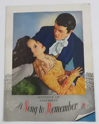 1945 A Song To Remember Premier Souvenir Movie Program Paul Muni Merle Oberon • $19.95