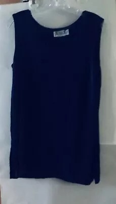 New Royal Blue Top Vikki Vi 1X Made In USA Sleeveless • $50