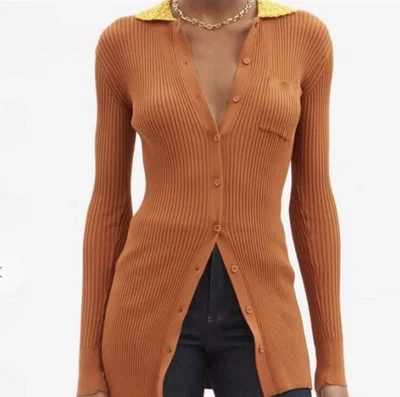 $175 • Buy Staud Collar Ribbed Knit Cardigan Sweater  Size XS NWT Button Front