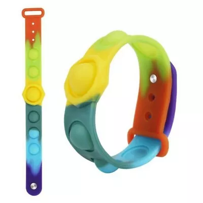 £5.99 • Buy 10X Fits Popit Fidget Wristband Pack Popper Dimple Bubble Sensory Toy Kid Pop It