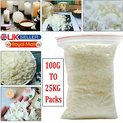 100g-2kg Soy Wax Flakes Candle Making Wax 100% Pure Natural Clean Burning White • £2.79
