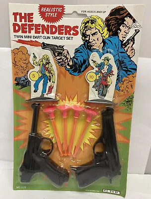 Vintage The Defenders 70’s Retro Toy Pistols Darts & Targets Hong Kong NIB NOS • $13.99