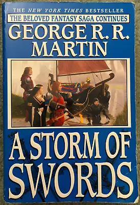 A Storm Of Swords George RR Martin Oversized Paperback 2nd Printing • $19.50