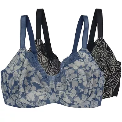 Ladies Underwired Full Cup Bra Big Plus Size Ex M S Womens Large Lace Uk New • £13.99