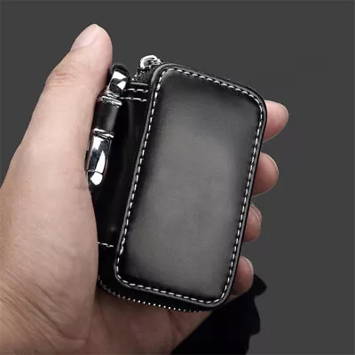 Real Leather Auto Key Case Bag Remote Key Fob Cover Car Accessories For Lincoln • $13.99