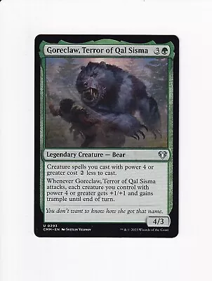 2023 Mtg Magic The Gathering Commander Masters Goreclaw Terror Of Qal Sisma • $1.25