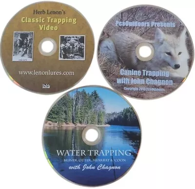 3 Dvd Set Herb Lenon Classic Trapping & John Chagnon Water And Canine Trapping • $69.95