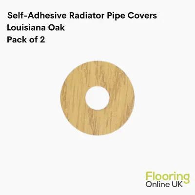 Laminate Radiator Pipe Rose Covers Self-Adhesive Pack Of 2 Louisiana Oak Shade • £10.99