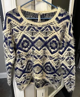 Mona B Soft And Cozy Mohair Blend Pullover Sweater Top Sz. Med. Hi Lo. So Soft!! • $23