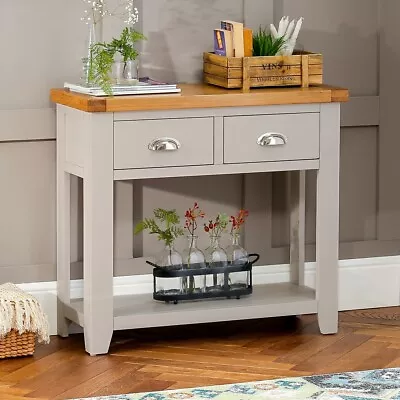Downton Grey Painted 2 Drawer Hall Console Table- SLIGHT SECONDS DT26-F878 • £155