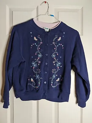 Vintage Shenanigans Sweatshirt Jacket Sz Petite Medium Embroidered Leaves Autumn • $34.99