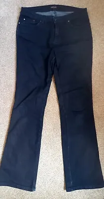 Jaeger Boot Leg Jeans Uk 12 Dark Blue Womens • £19.99