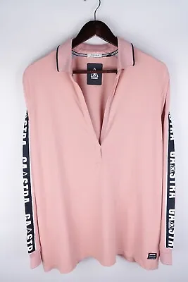 Gaastra Women T-Shirt Long Sleeves Pink Stretch Cotton Pullover Size 2XL • $32.77