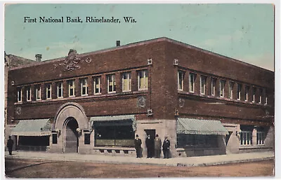Wisconsin Rhinelander National Bank Posted 1916 To Gerry Andrews Manitowish. • $9.99
