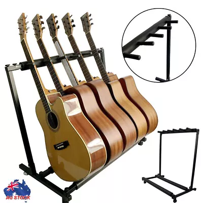 $36.99 • Buy 5 Guitars Guitar Stand Stylish Tidy Storage Rack Fits Metal Padded Foam AU POST