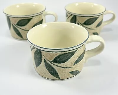 Mikasa Intaglio Natures Song Cups Mugs Coffee Tea Hot CAA06 Set Of 3 Fern Leaf • $24.99