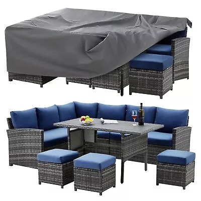 Patio Furniture Set W/ Cover7 Pieces Outdoor Sectional Sofa Wicker Rattan Couch • $549.98