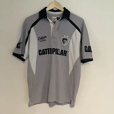 Cotton Traders Leicester Tigers Rugby Shirt Caterpillar Size Medium Grey 2009-11 • £14.99