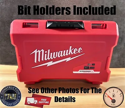 New Milwaukee Shockwave Bit Storage EMPTY Case BIT HOLDERS INCLUDED Holds 50 • $18.99