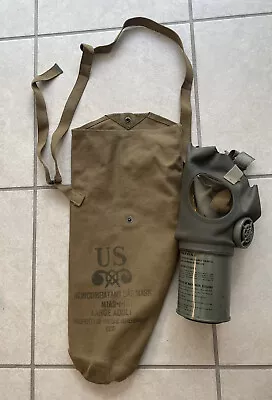 WWII US Army Non-combatant M1A2-1-1 Gas Mask Adult Large 1943 OCD • $50