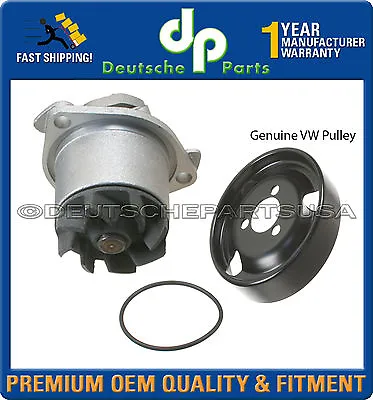 JETTA GOLF PASSAT CORRADO VR6 V6 2.8 WATER PUMP 021121004X + GASKET+ PULLEY 3pc • $70.39