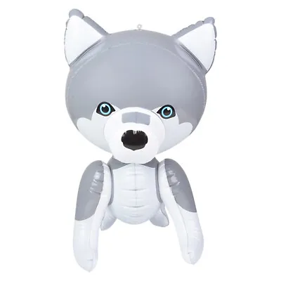 £10.73 • Buy 24  Husky Puppy Dog Inflatable - Baby Wolf Inflate Blow Up Toy Party Decoration