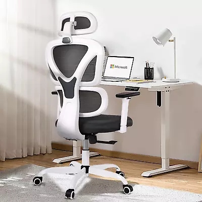 KERDOM Ergonomic Office Chair High Back Mesh Task Chair With Cushion White • $285.87