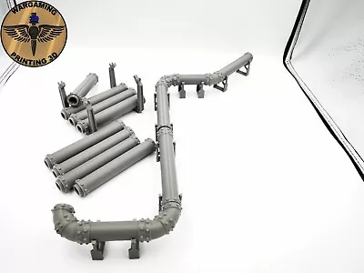 For Warhammer 40k Necromunda Scenery Terrain Factory Pipe System Facility • £19.99