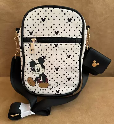 Disney Mickey Mouse Crossbody Bag & Tech Pouch Bioworld 2 Pc Set Tote Bag New • $44.50