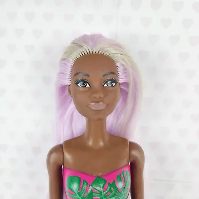 Barbie Color Reveal Mermaid Doll African American Purple White Hair (2020) • $11.35