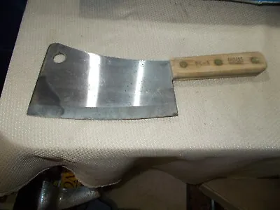 $19 • Buy Vintage CHICAGO CUTLERY  PC-1 MEAT CLEAVER Wood Handle 7”  Inch Blade