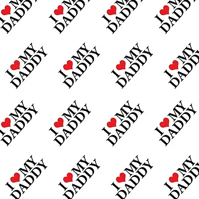 Wrapping Paper  I Love My Daddy Dad Gift From Kids Fathers Day Present Birthday • £3.99