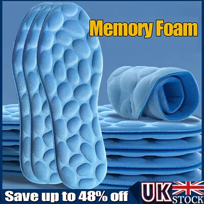 Memory Foam Orthopaedic Massage Insoles For Shoes Women Men Sports 5D • £2.78