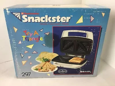 NEW! Vintage Toastmaster Snackster Snack N’ Sandwich Maker 297 Unopened 26916A1B • $49.99