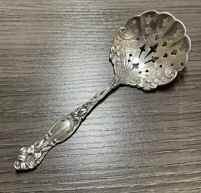 Antique Sterling Silver Perforated Tomato Spoon By International Silver Co 5.25” • $49